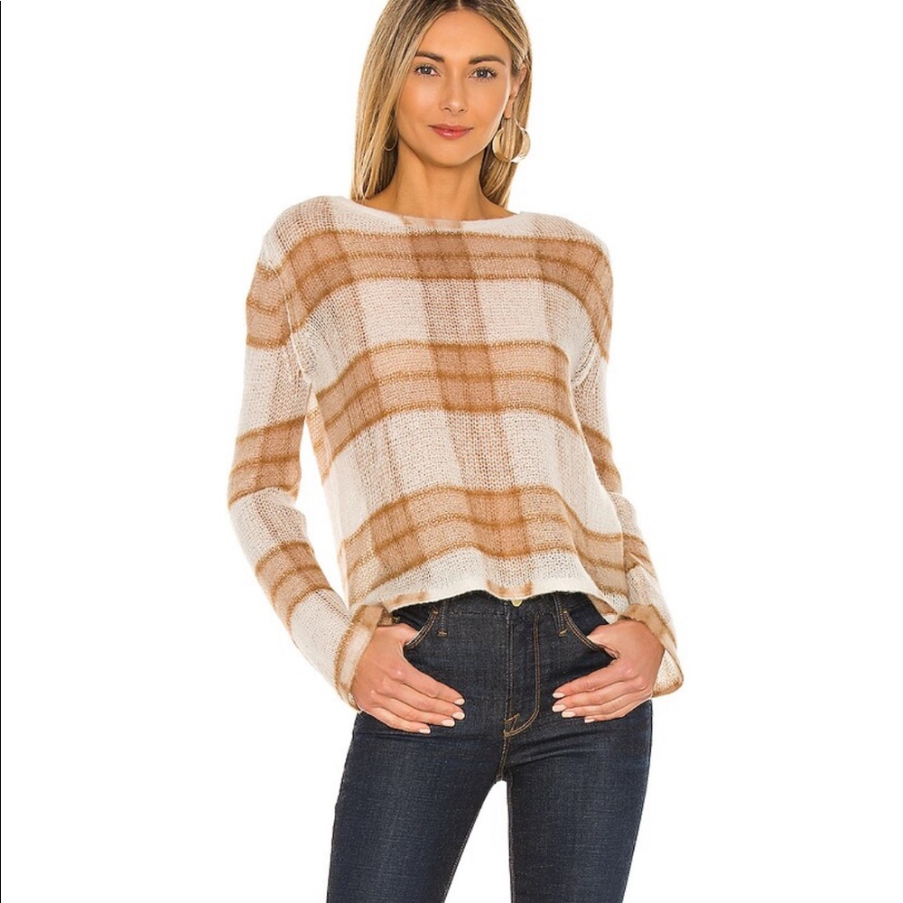 Vince check-pattern open-knit jumper-NWOT-Size:XXS